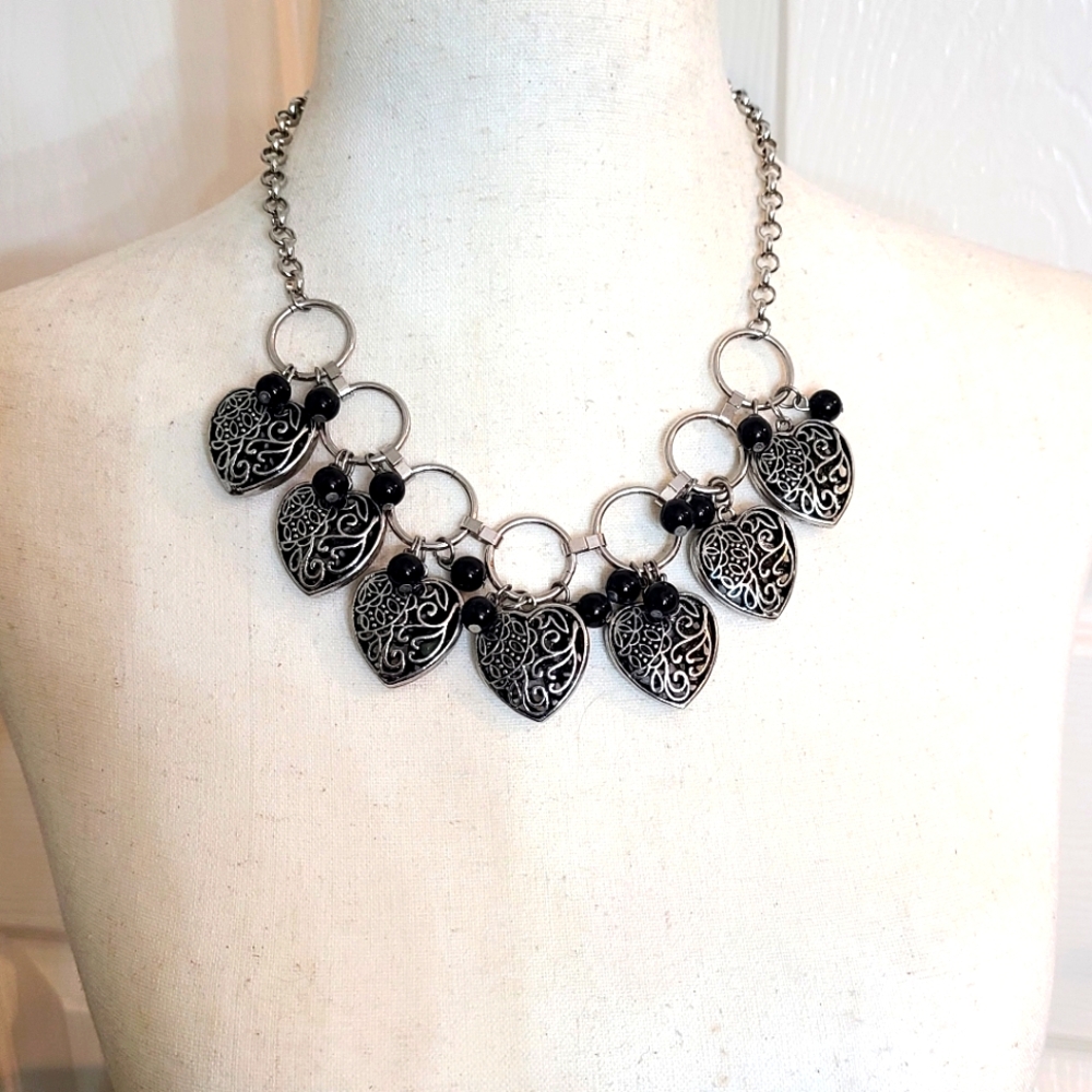 Heart charmed necklace